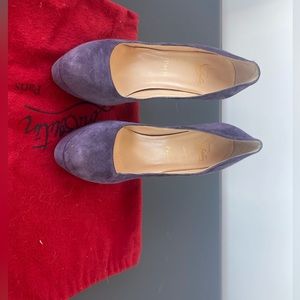 Christina Louboutin Bianca Vea Velous Platform Pumps